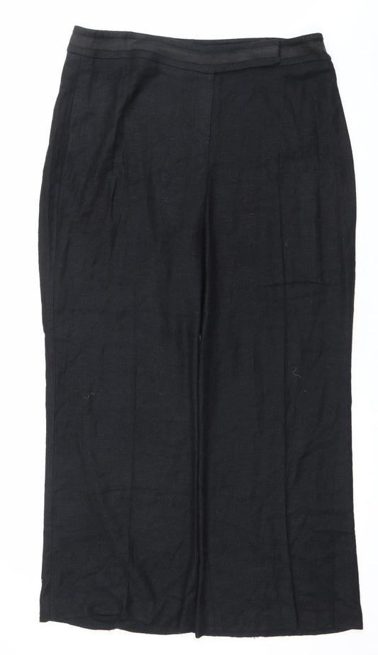 Womens UK Size 14 Principles Regular Fit BusinessCasualWorkwear Black Trousers