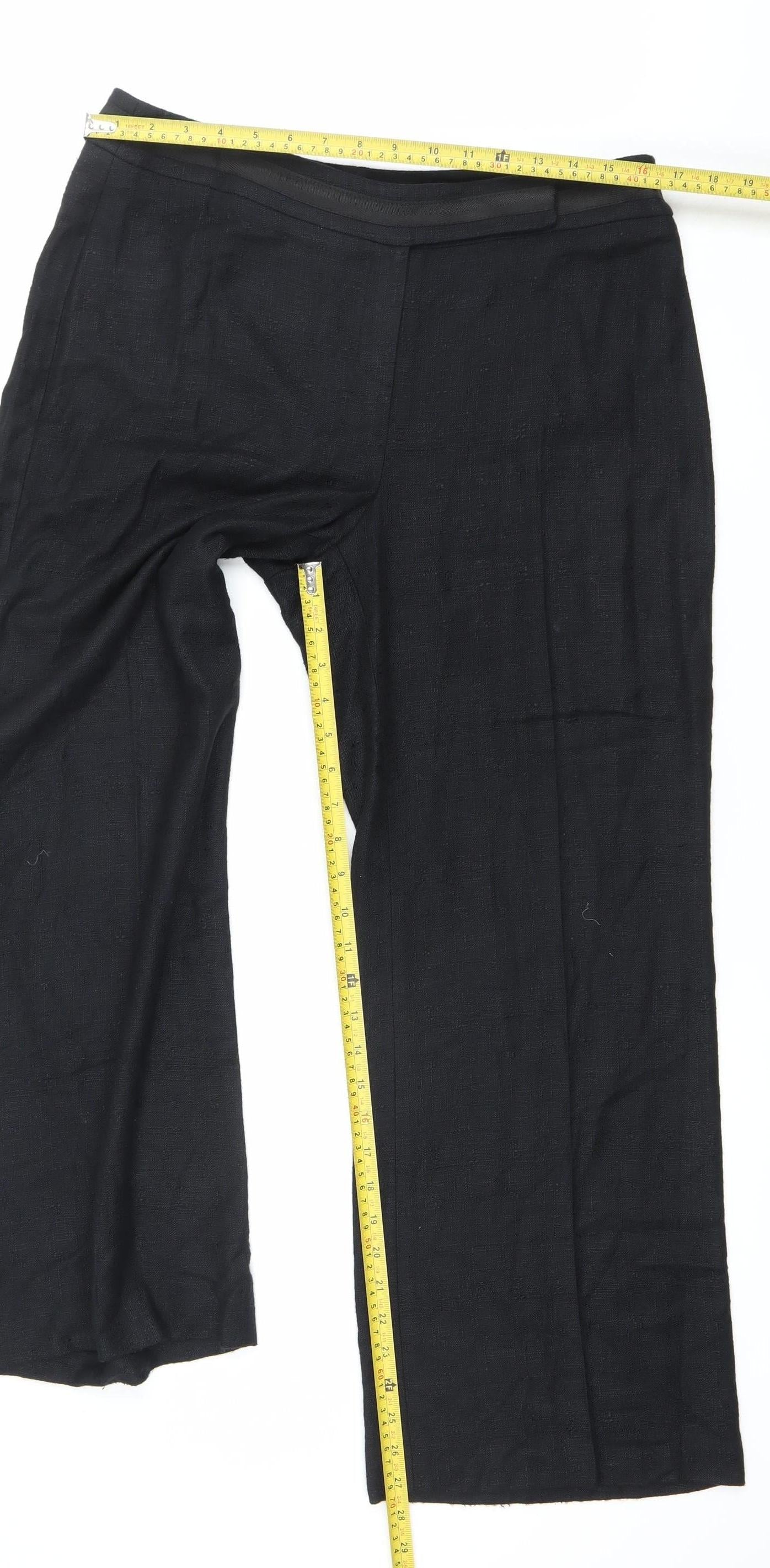 Womens UK Size 14 Principles Regular Fit BusinessCasualWorkwear Black Trousers