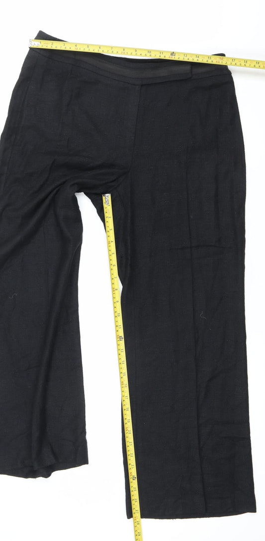 Womens UK Size 14 Principles Regular Fit BusinessCasualWorkwear Black Trousers