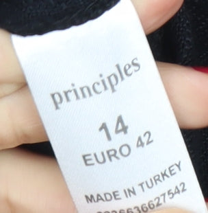Womens UK Size 14 Principles Regular Fit BusinessCasualWorkwear Black Trousers