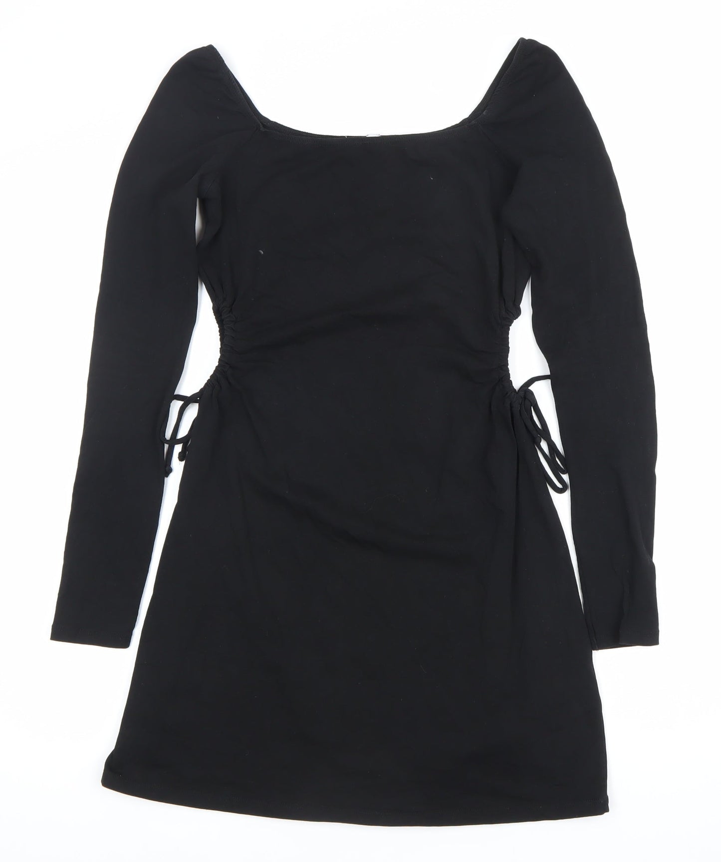 Hollister Women’s Black Bodycon Dress M Long Sleeve Square Neck