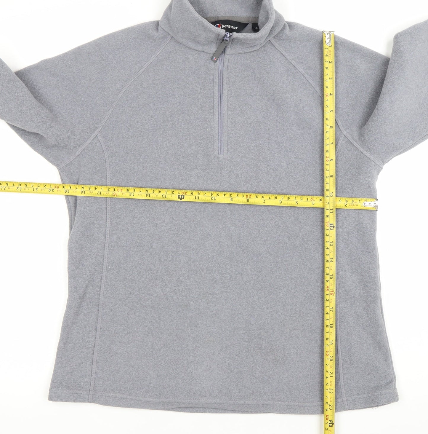 Berghaus Women’s Grey Fleece Sweatshirt Size 14 Regular Outdoor Pullover