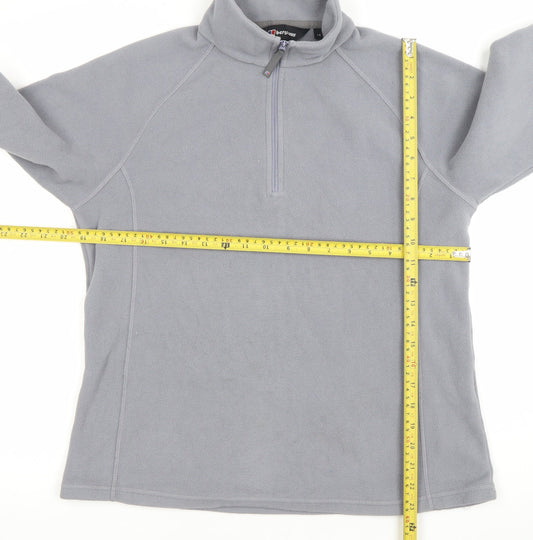 Berghaus Women’s Grey Fleece Sweatshirt Size 14 Regular Outdoor Pullover