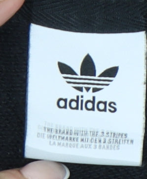 Adidas Women Black Size 8 Sweatshirt Crew Neck Rhinestone Logo