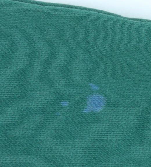 Slazenger Womens Green Logo Sweatshirt UK 8 Cotton Blend Crew Neck