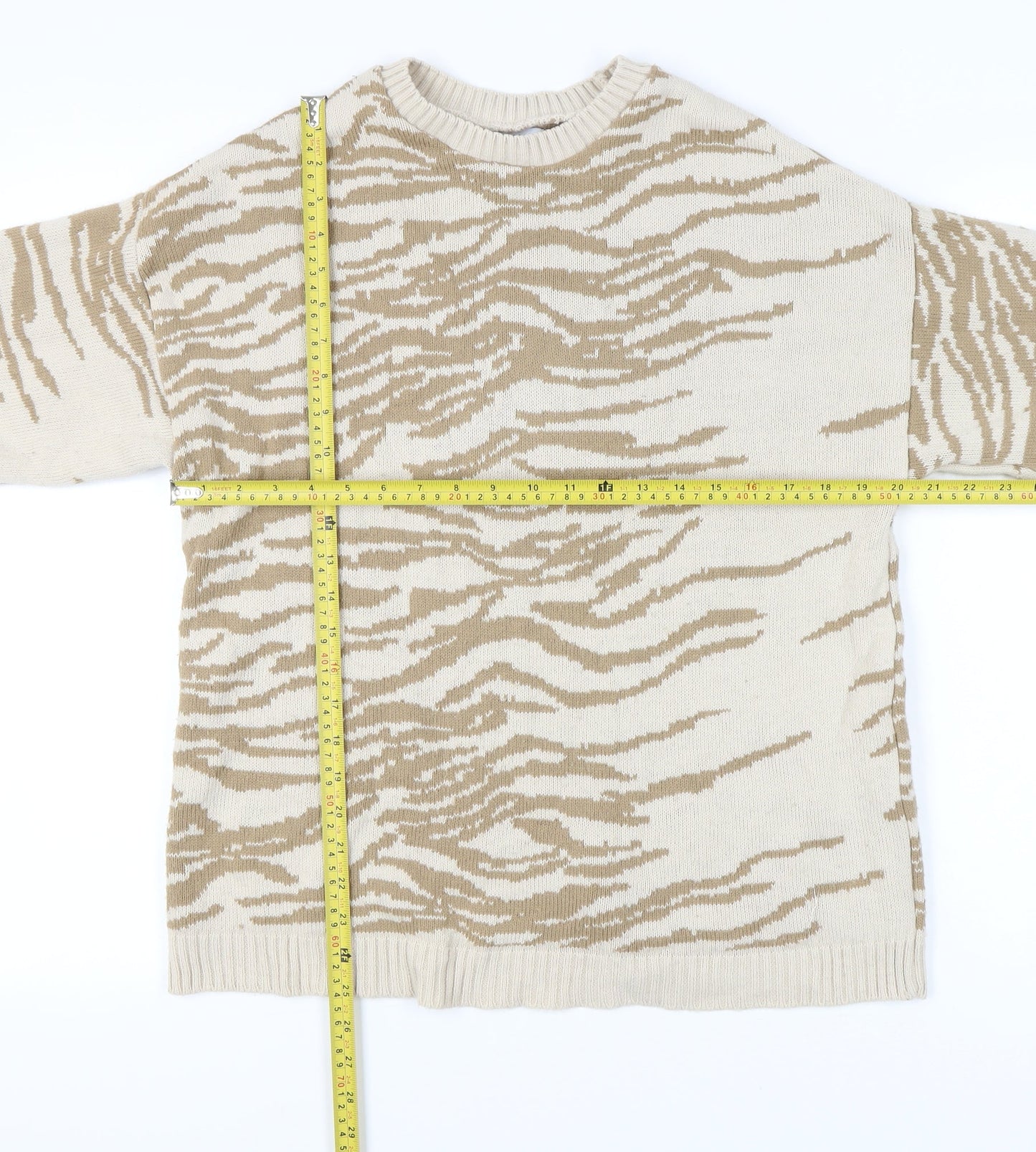 Womens UK Size 10 ASOS Beige Pullover Jumper