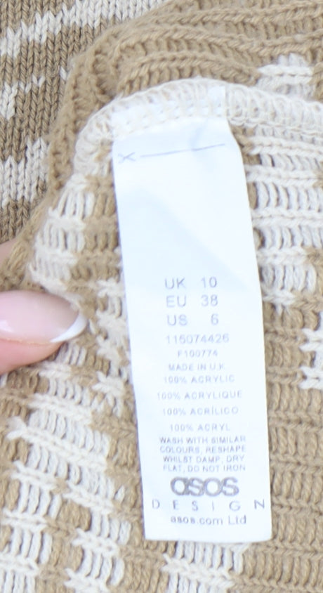 Womens UK Size 10 ASOS Beige Pullover Jumper