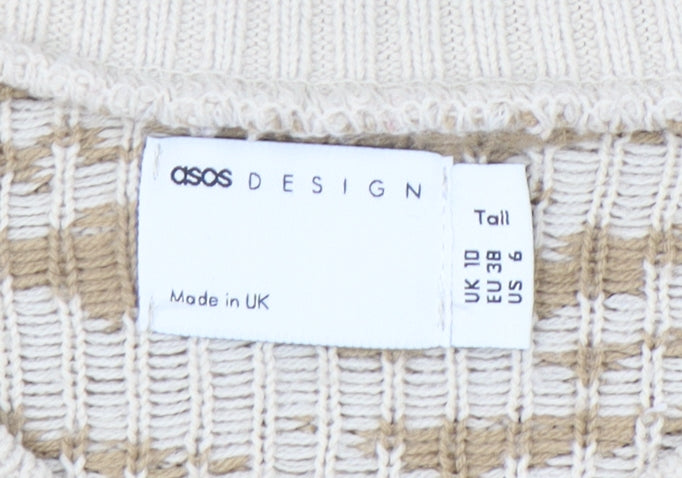 Womens UK Size 10 ASOS Beige Pullover Jumper