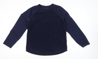 Gap Women’s Navy Blue Fleece Sweatshirt UK M Raglan Long Sleeve