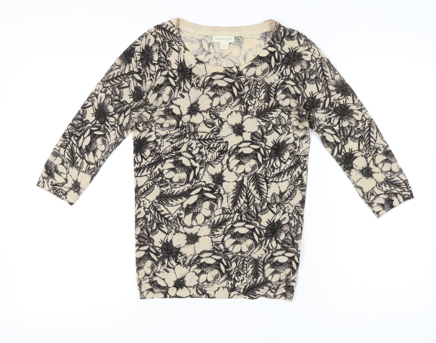 Womens UK Size 8 Monsoon Beige Pullover Jumper