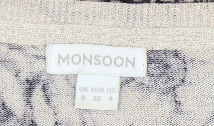 Womens UK Size 8 Monsoon Beige Pullover Jumper