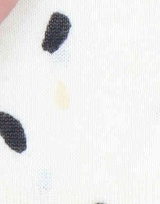 Gap Womens XS White Polka Dot Pullover Short Sleeve Jumper