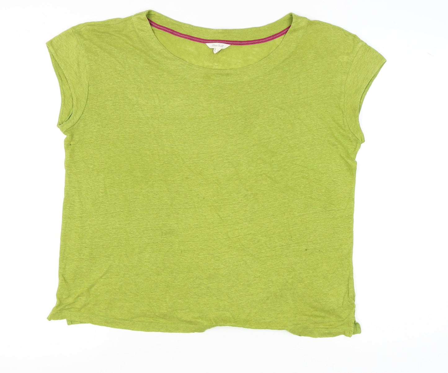 Womens UK Size 16 White Stuff Green Basic T-Shirt