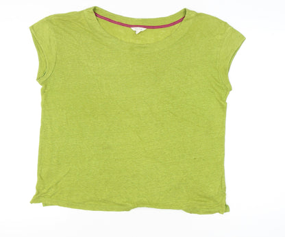 Womens UK Size 16 White Stuff Green Basic T-Shirt