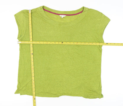 Womens UK Size 16 White Stuff Green Basic T-Shirt