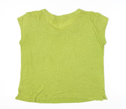 Womens UK Size 16 White Stuff Green Basic T-Shirt