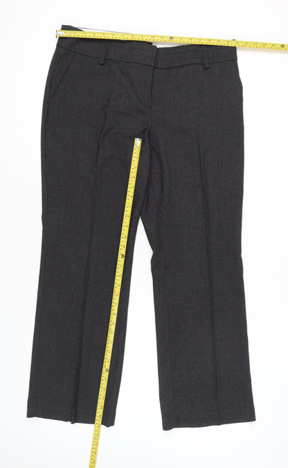 Womens UK Size 16 NEXT Regular Fit Dress Pants Grey Trousers