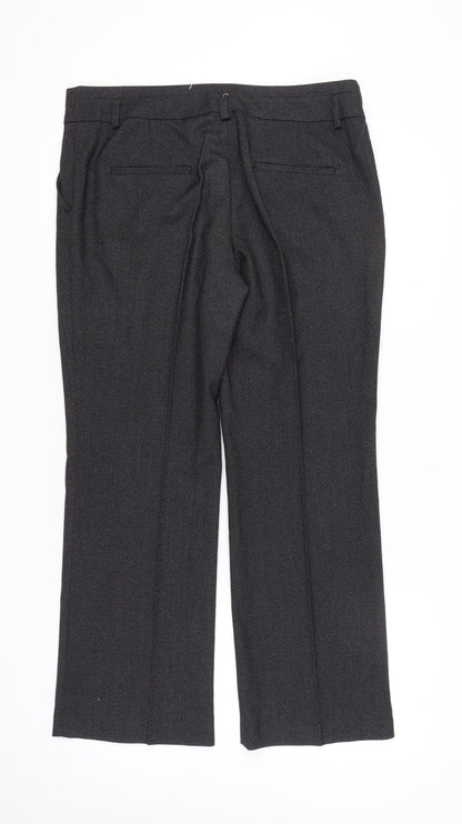 Womens UK Size 16 NEXT Regular Fit Dress Pants Grey Trousers