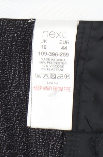 Womens UK Size 16 NEXT Regular Fit Dress Pants Grey Trousers