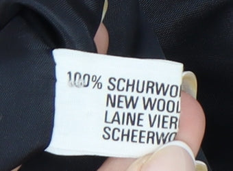 Jaeger Women’s Blue Wool Blazer Size 8 Six-Button Tailored Jacket