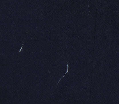 Jaeger Women’s Blue Wool Blazer Size 8 Six-Button Tailored Jacket