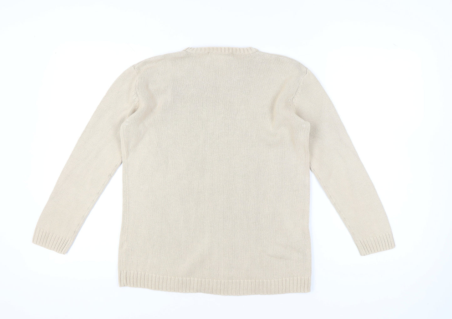 Womens UK Size 1012 Dunnes Stores Beige Pullover Jumper