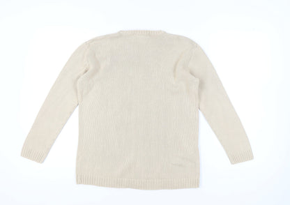 Womens UK Size 1012 Dunnes Stores Beige Pullover Jumper