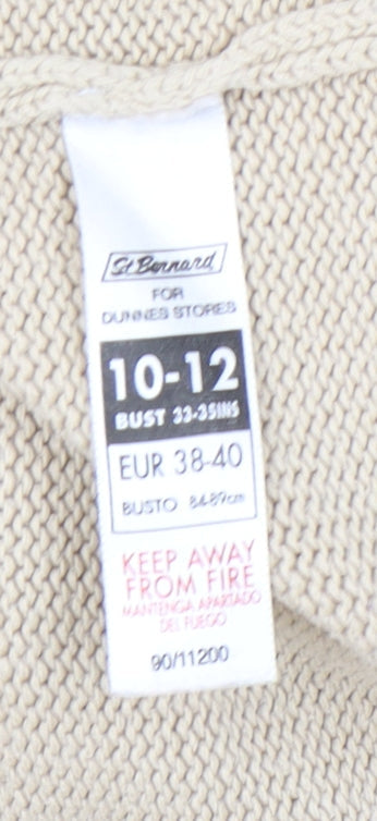 Womens UK Size 1012 Dunnes Stores Beige Pullover Jumper
