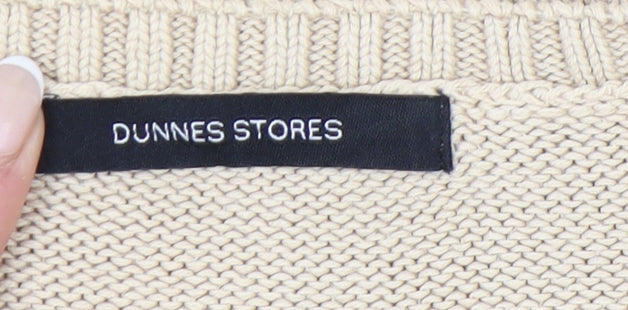 Womens UK Size 1012 Dunnes Stores Beige Pullover Jumper