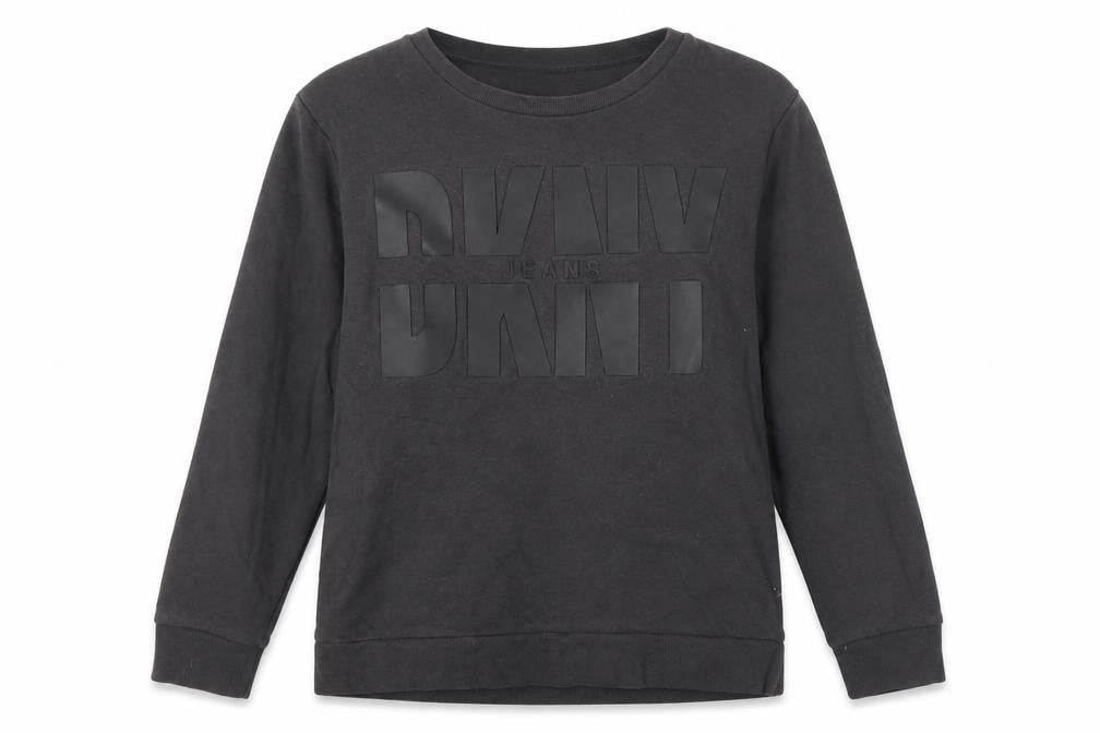 Womens UK Size M DKNY Jeans Black Pullover Sweatshirt