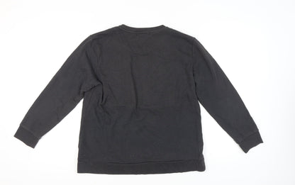Womens UK Size M DKNY Jeans Black Pullover Sweatshirt