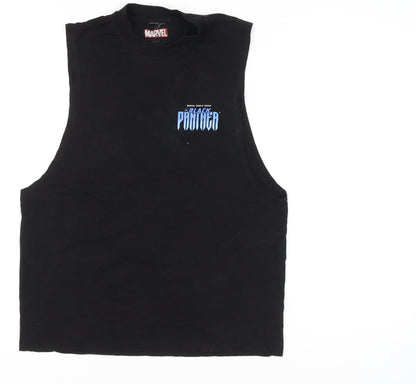 Marvel Black Panther Men's Black Sleeveless Graphic T-Shirt M