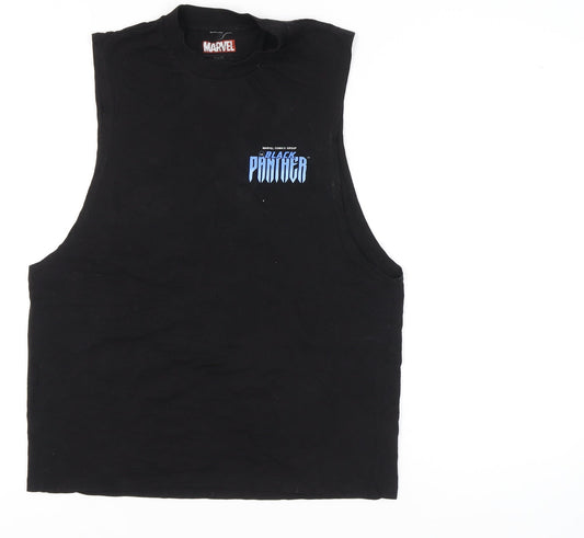 Marvel Black Panther Men's Black Sleeveless Graphic T-Shirt M