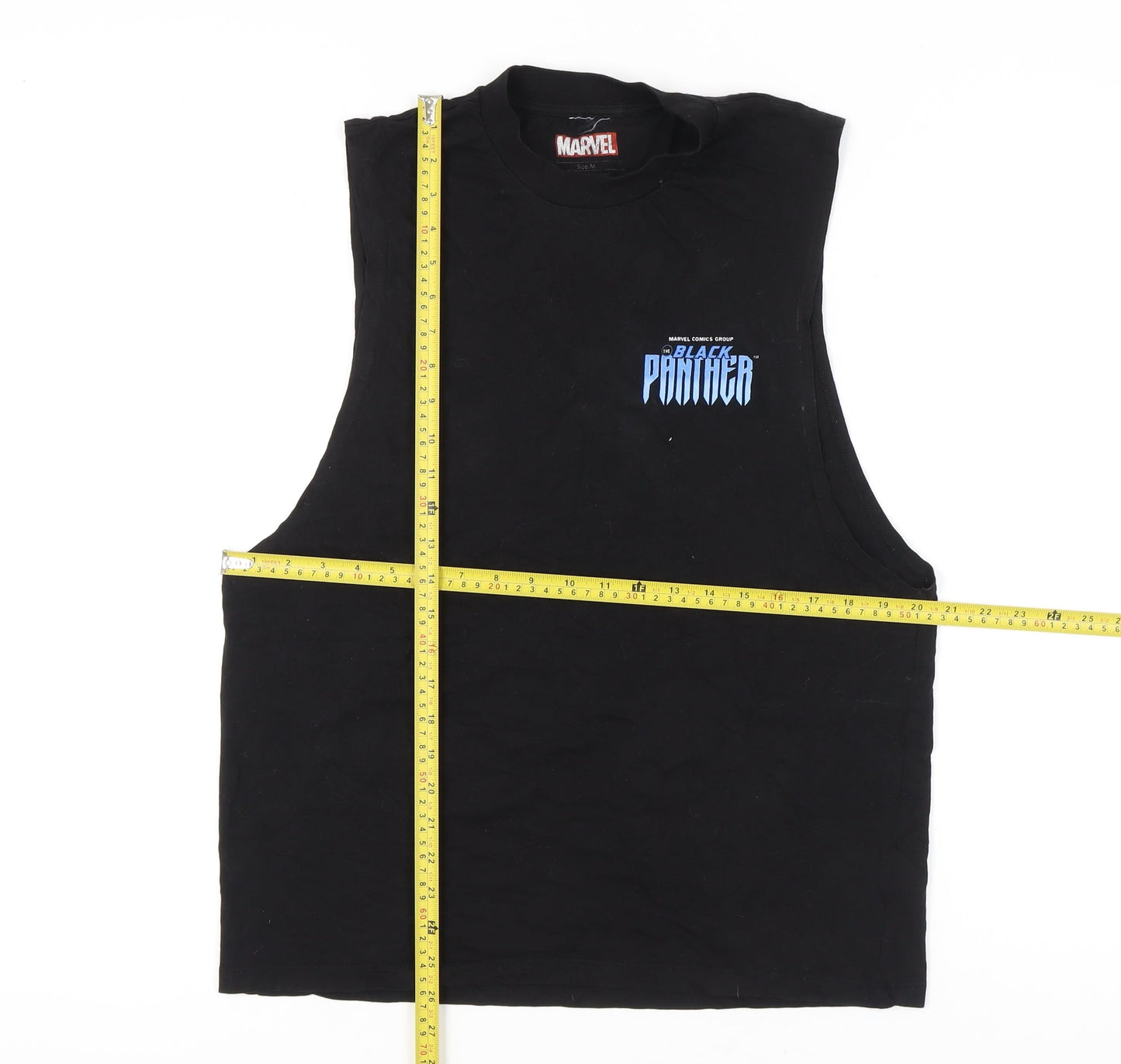 Marvel Black Panther Men's Black Sleeveless Graphic T-Shirt M