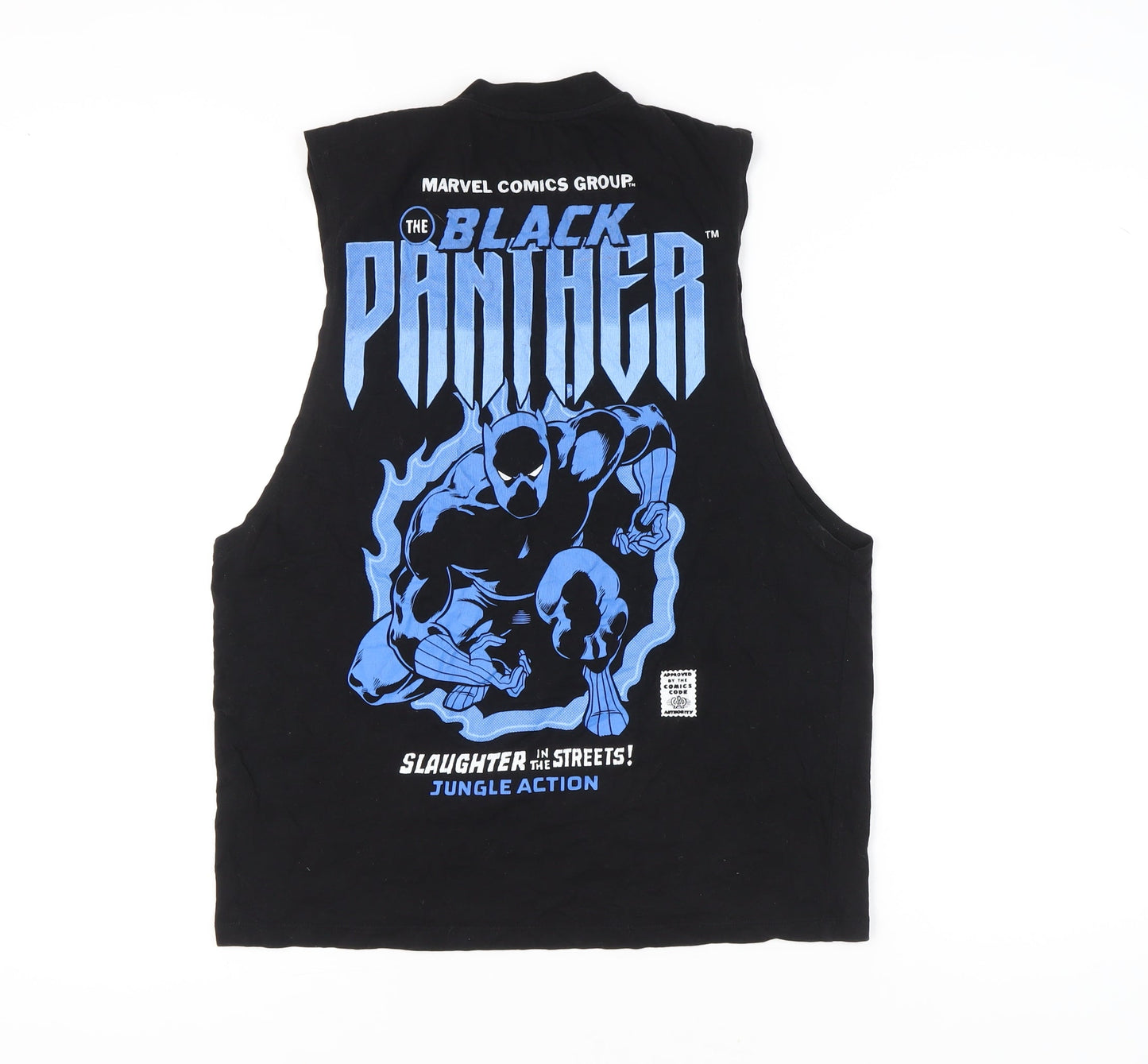 Marvel Black Panther Men's Black Sleeveless Graphic T-Shirt M