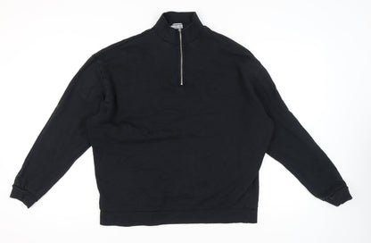 Mens UK Size XL ASOS DESIGN Black Pullover Sweatshirt
