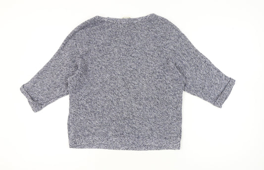 H&M Women’s Grey Knit Pullover Jumper Small Relaxed Fit