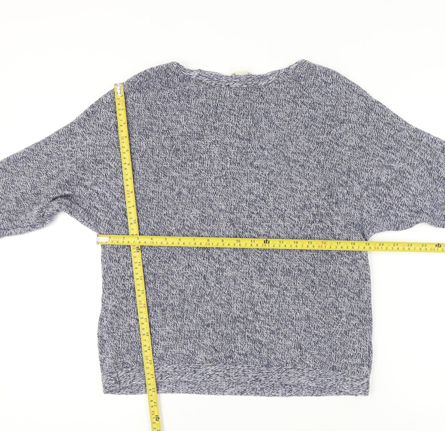 H&M Women’s Grey Knit Pullover Jumper Small Relaxed Fit