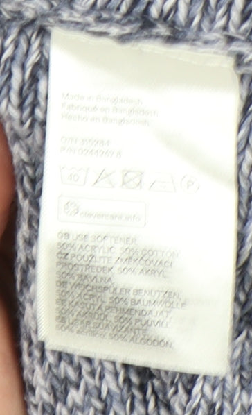 H&M Women’s Grey Knit Pullover Jumper Small Relaxed Fit