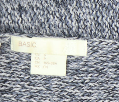 H&M Women’s Grey Knit Pullover Jumper Small Relaxed Fit