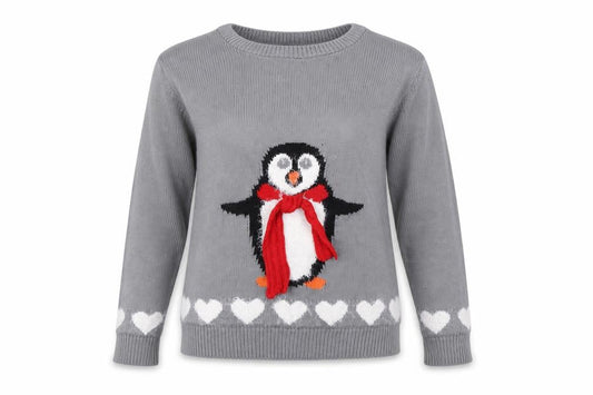 Womens UK Size S Therapy Grey Pullover Jumper