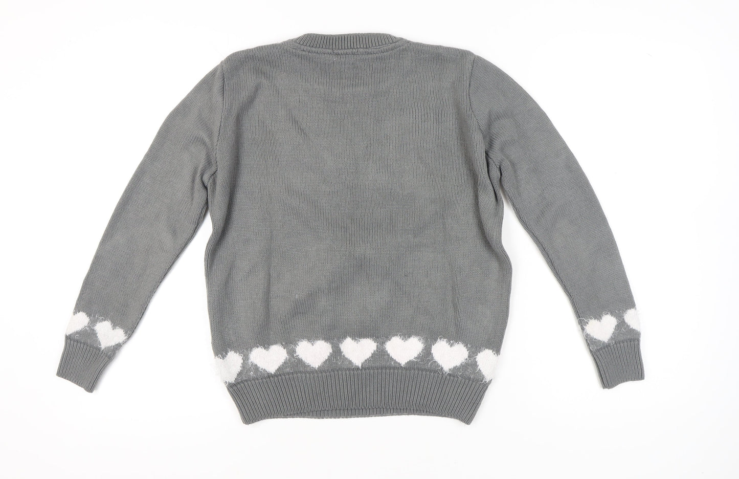 Womens UK Size S Therapy Grey Pullover Jumper