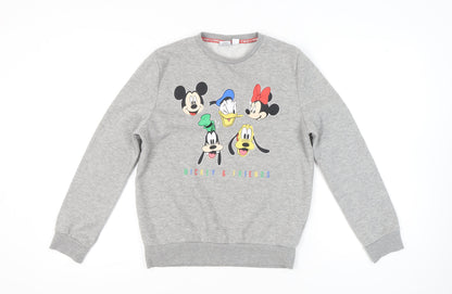 Womens UK Size S Disney Grey Pullover Sweatshirt