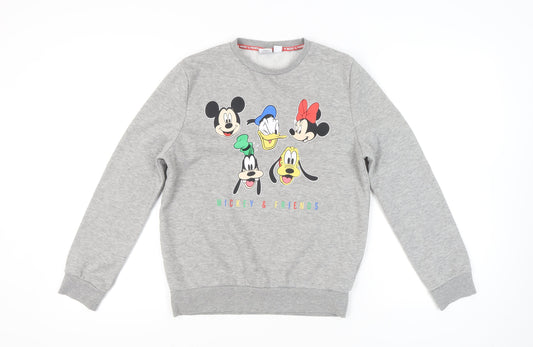 Womens UK Size S Disney Grey Pullover Sweatshirt