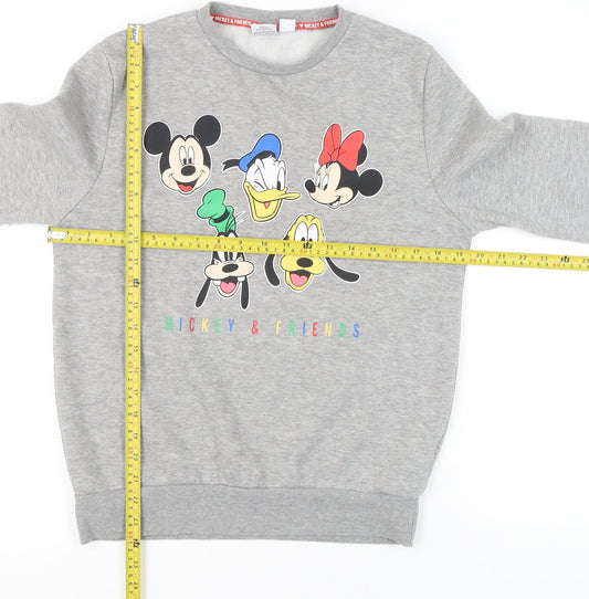 Womens UK Size S Disney Grey Pullover Sweatshirt