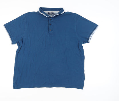 Maine New England Men's Blue Cotton Polo Shirt XL Tailored Fit