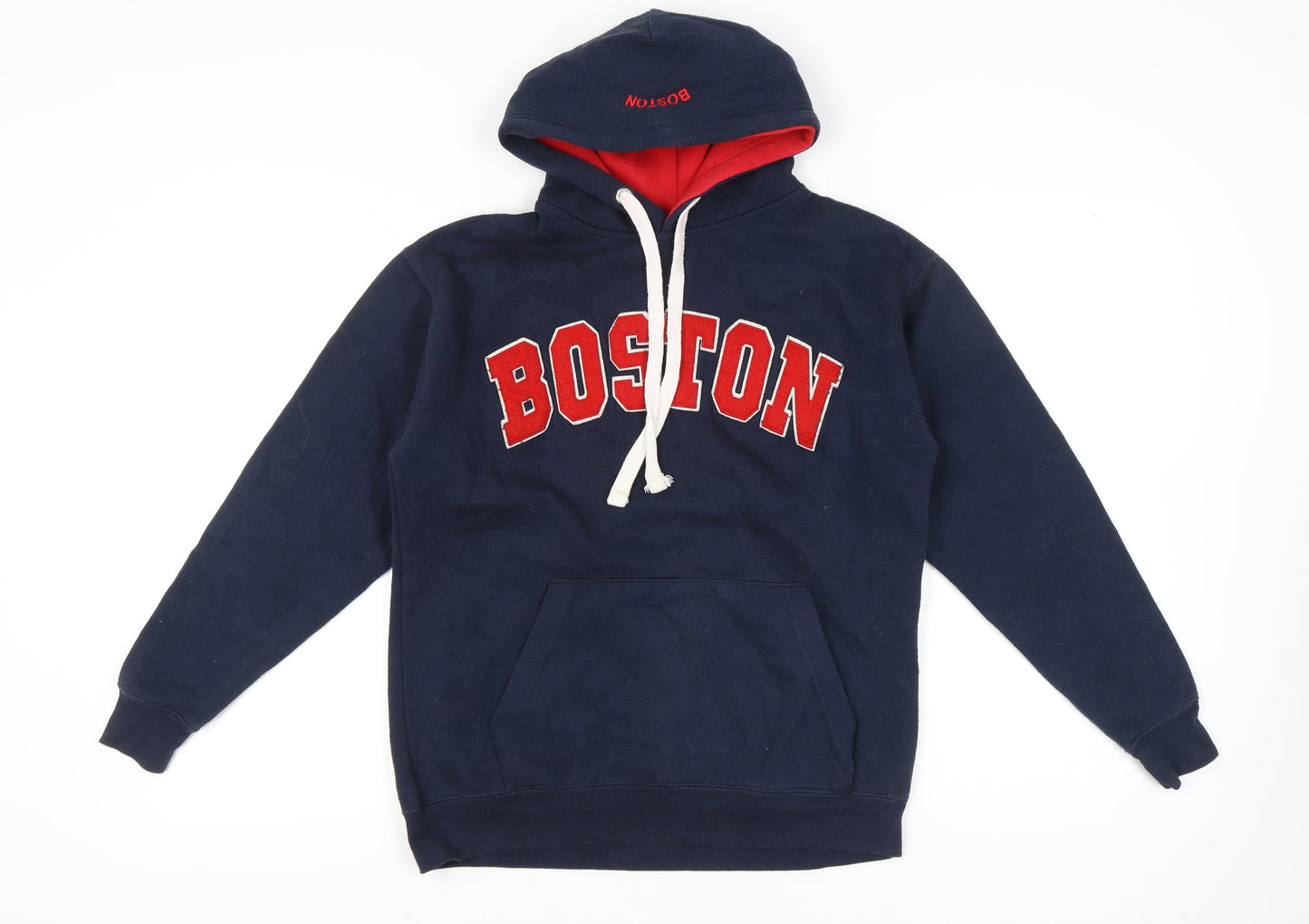 Bay State Gear Womens Navy Boston Hoodie XS Pullover Cotton Blend