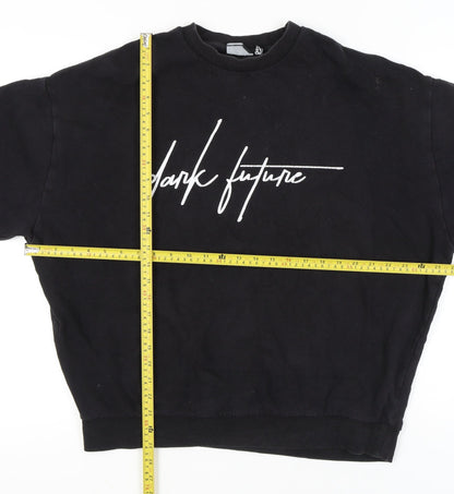 Mens UK Size M ASOS Black Pullover Sweatshirt