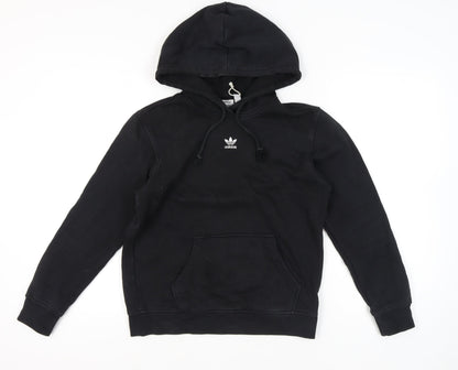 Adidas Womens Black Pullover Hoodie Size 6 XS Regular Fit