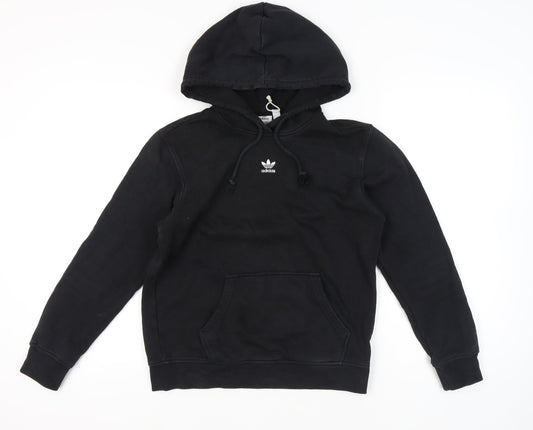 Adidas Womens Black Pullover Hoodie Size 6 XS Regular Fit